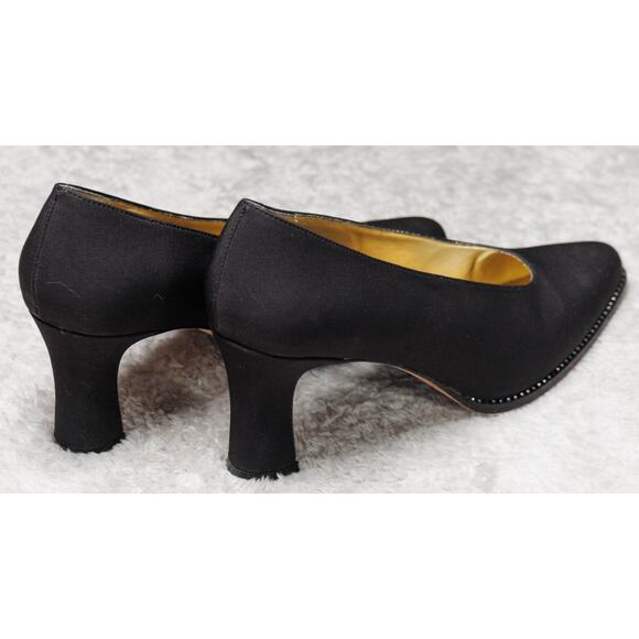 Apostrophe Vintage Piccolo Black Crystal Embellished Heels Womens Size 8 main image 2